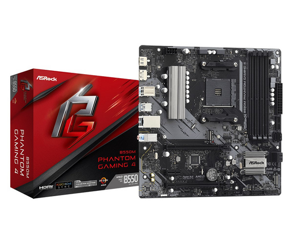 Pllakë amë Asrock B550M Phantom Gaming 4 Socket AM4 micro ATX AMDB550