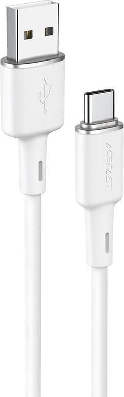 Kabllo USB Acefast A në USB C, 1.2 m, 3A, e bardhë