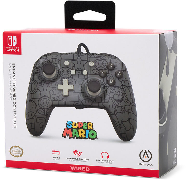 Kontroller PowerA Enhanced Wired Controller, Power-Up Mario (SWITCH)