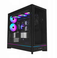 Kuti PC Montech HS01 PRO, mid tower, 5 ventilatorë ARGB, e zezë