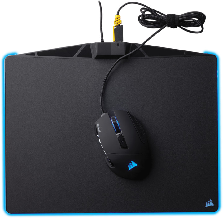 Mauspad CORSAIR Gaming MM800 RGB me drita anësore LED, i zi