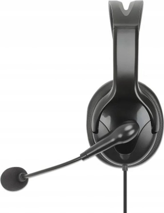 Kufje me mikrofon Manhattan 180849, mono, USB, të zeza