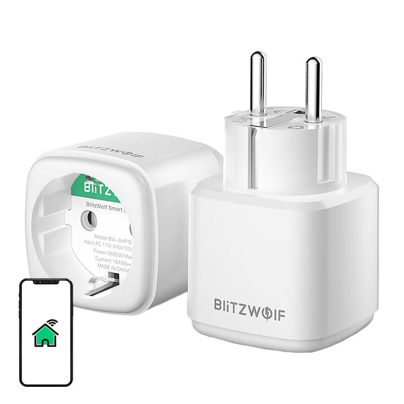 Prizë e zgjuar BlitzWolf BW-SHP15, ZigBee, 3680W, e bardhë