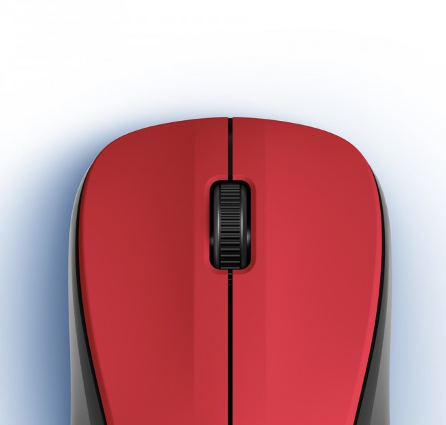 Maus Hama MW-300 V2, wireless, optik 1200 DPI, i kuq e zi