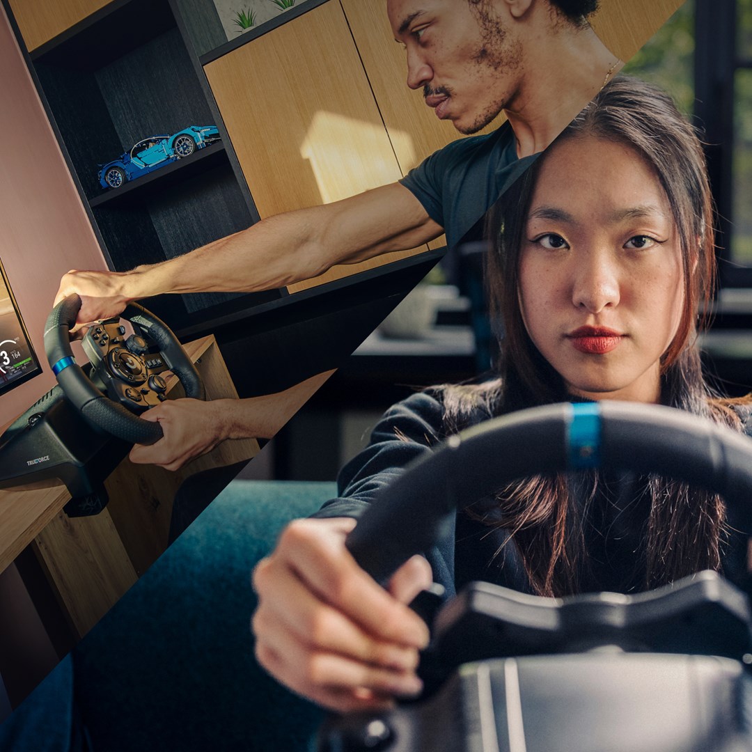 Set timon dhe pedale Logitech G G923 për PS5, PS4 & PC