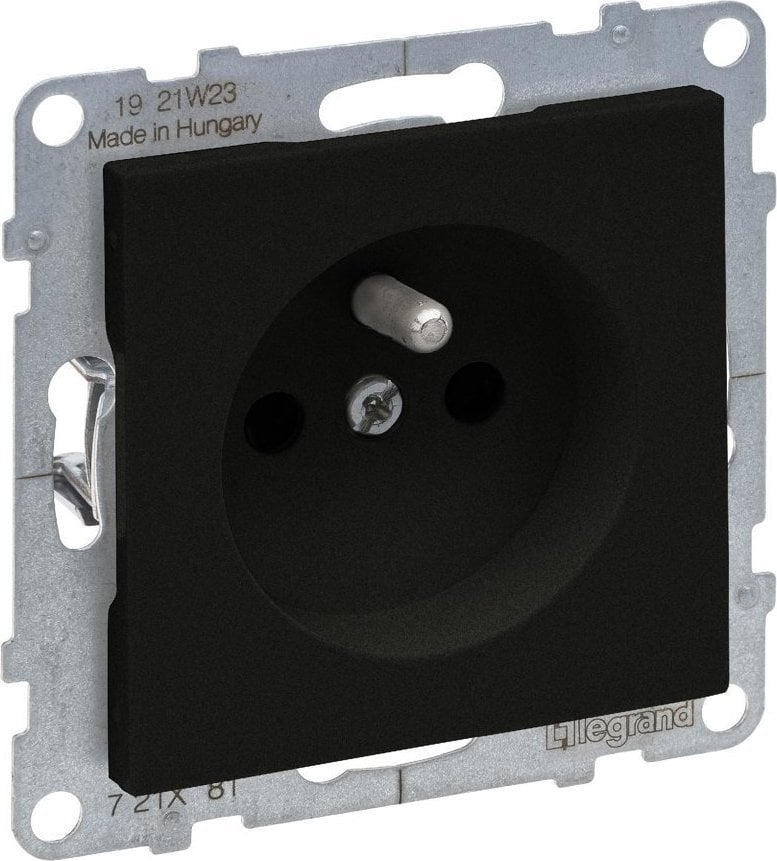 Prizë Legrand SUNO 721481, 2P+E, 16A 250V, e zezë