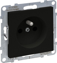 Prizë Legrand SUNO 721481, 2P+E, 16A 250V, e zezë