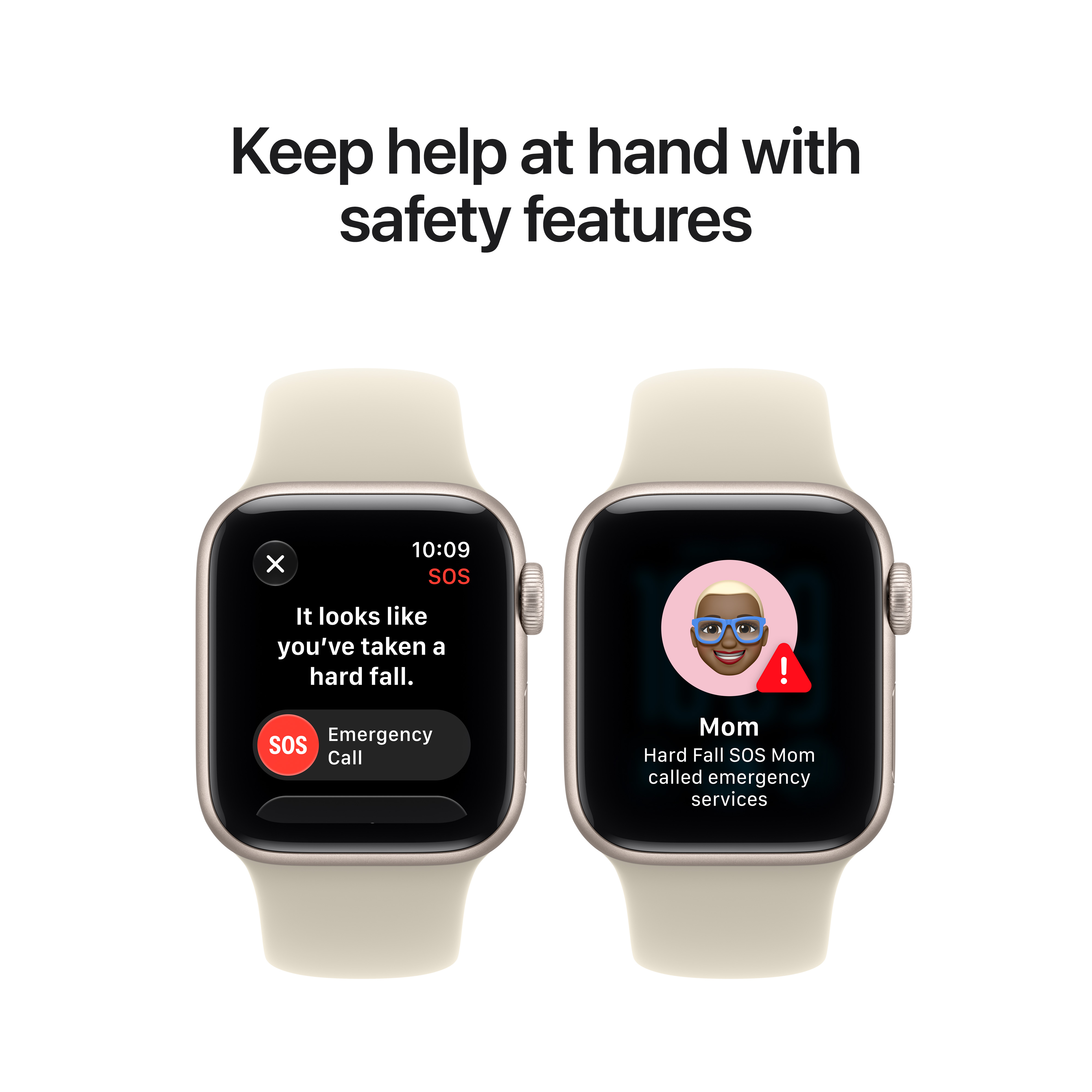 Apple Watch SE3 v2 GPS + Cellular 40mm Starlight Aluminum Case with Sand Sport Band, M/L