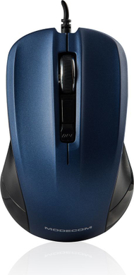 Maus Modecom M-MC-00M9.1-140, me kabllo, USB, i zi dhe i kaltërt