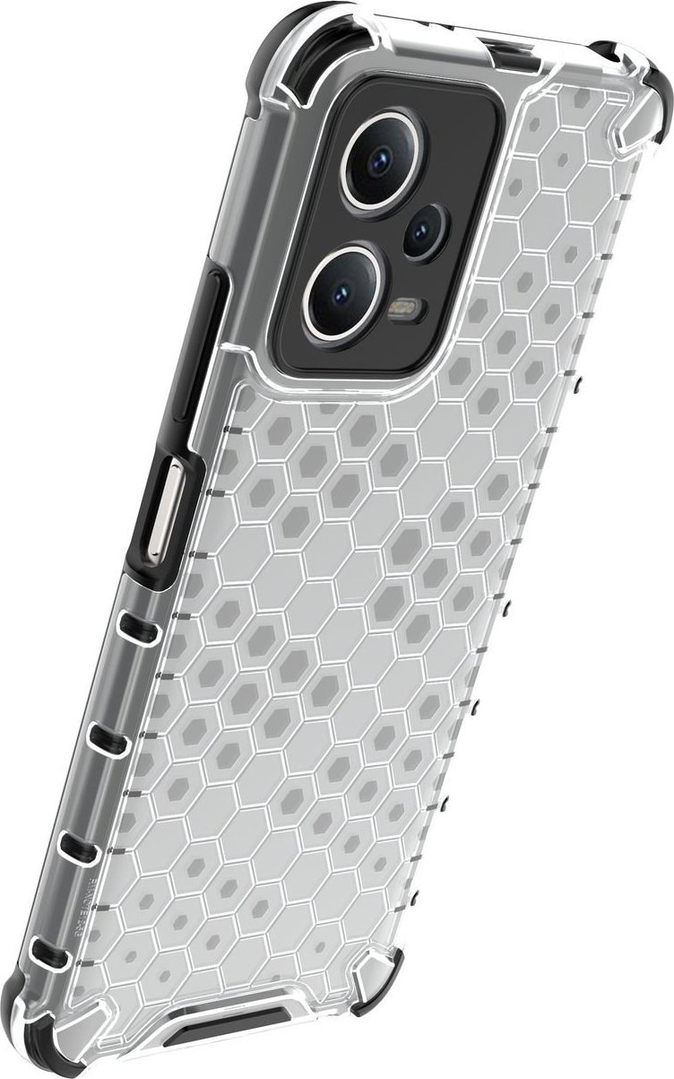 Kapak telefoni Hurtel Honeycomb për Xiaomi Redmi Note 12 5G Poco X5 5G, mbrojtës i fortë, i zi