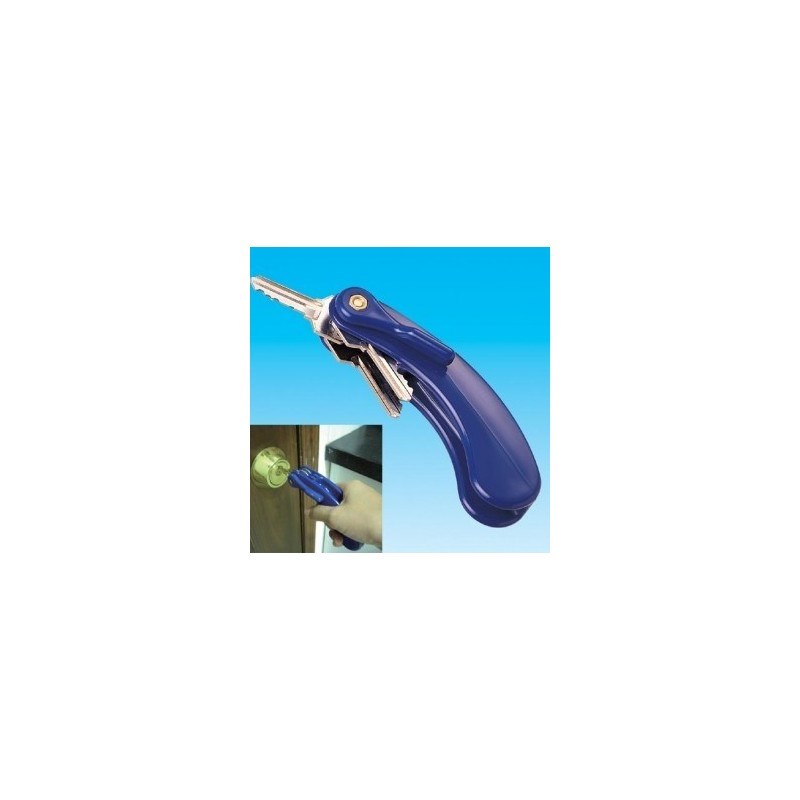 Mbajtëse çelësash Behrend, ergonomike 12 cm, për 3 çelësa, blu