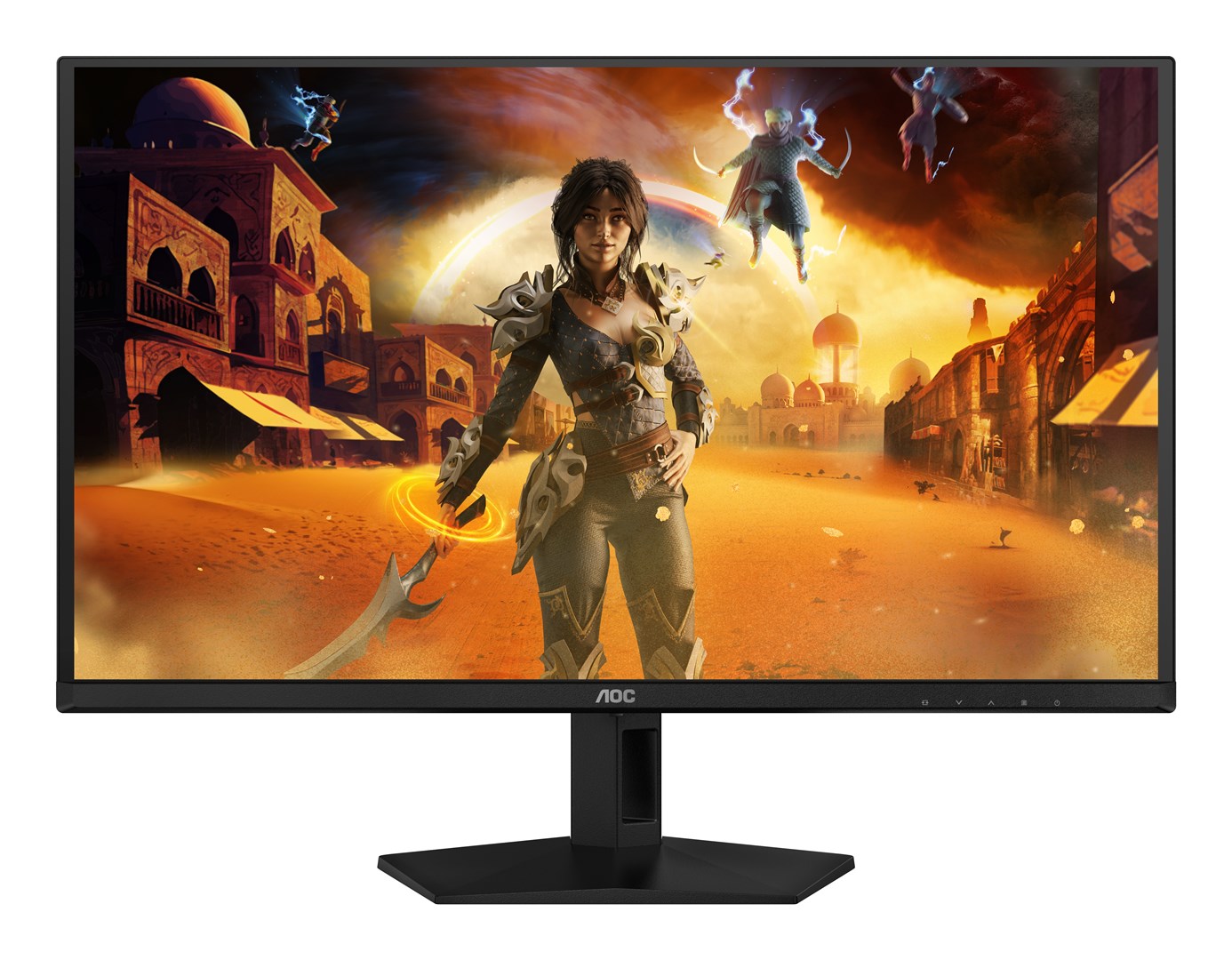 Monitor gaming AOC G4 Q27G41ZDF, 26.5", QHD QD OLED, i zi me të kuqe