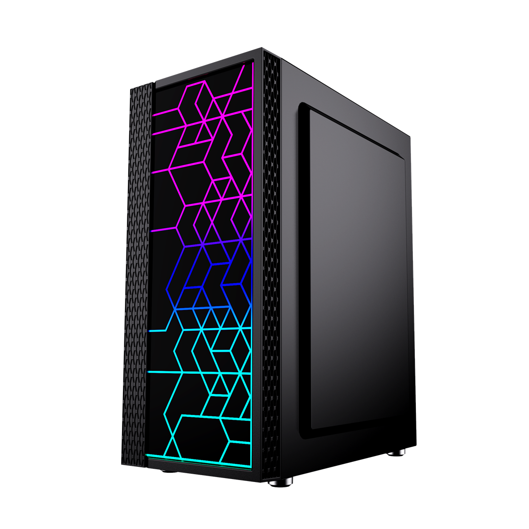 Kuti kompjuteri Gembird Fornax 2500, Mid Tower ATX, panel xhami, e zezë