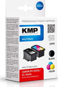 Patrone boje KMP C97V Multipack, kompatibil me Canon PG-545 CL-546 XL, 2 copë, e zezë dhe me ngjyra