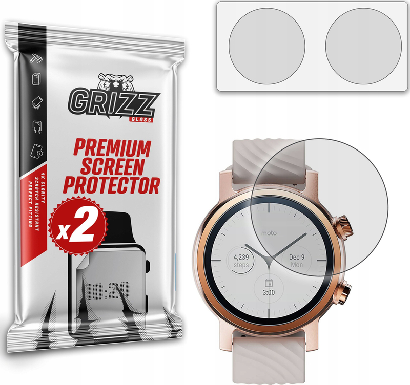 Folie mbrojtëse mat GrizzGlass PaperScreen për Motorola Moto Watch 150