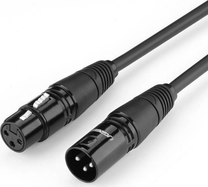 Kabllo audio Ugreen XLR në XLR, 3 m, e zezë