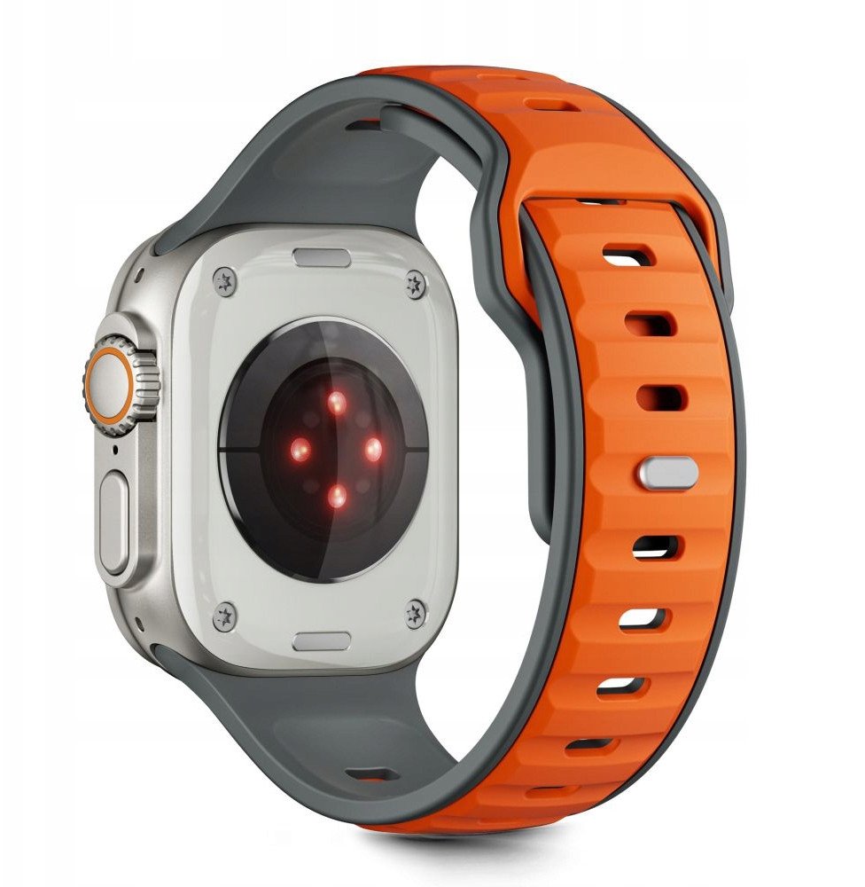 Rrip ore Tech-Protect IconBand Line, për Apple Watch 44 45 46 49 mm, gri portokalli