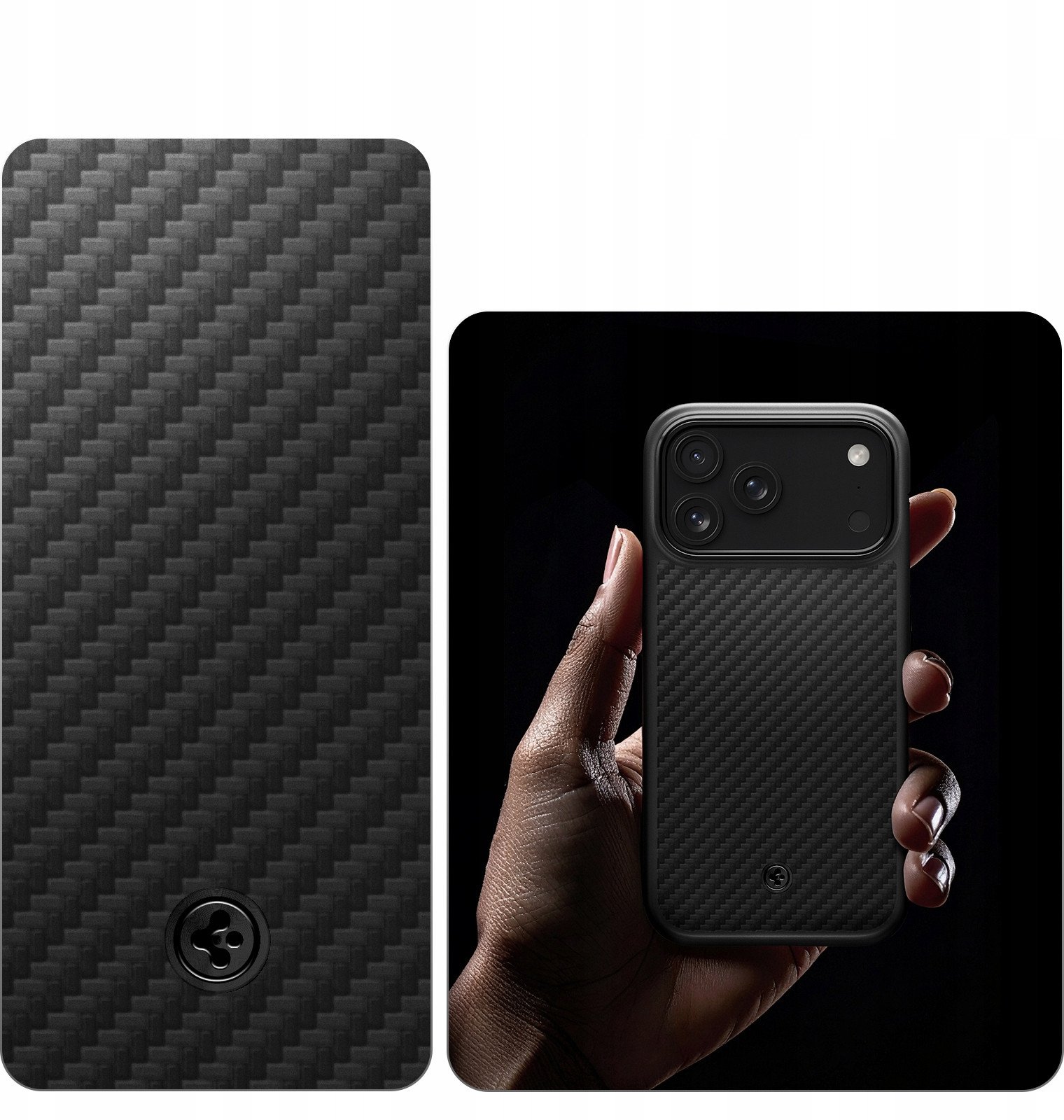 Mbështjellës telefoni Spigen Enzo Aramid T MagSafe, për iPhone 17 Pro, fibrë aramid, i zi