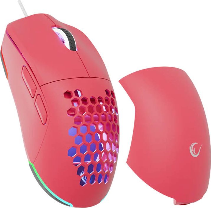 Maus gaming Rampage BLINK, 12800 DPI, 7 taste makro, rozë RGB