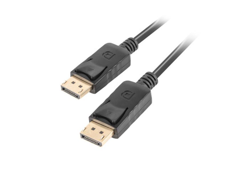 Kabllo Lanberg DisplayPort në DisplayPort, 0.5m, 4K 60Hz, i zi