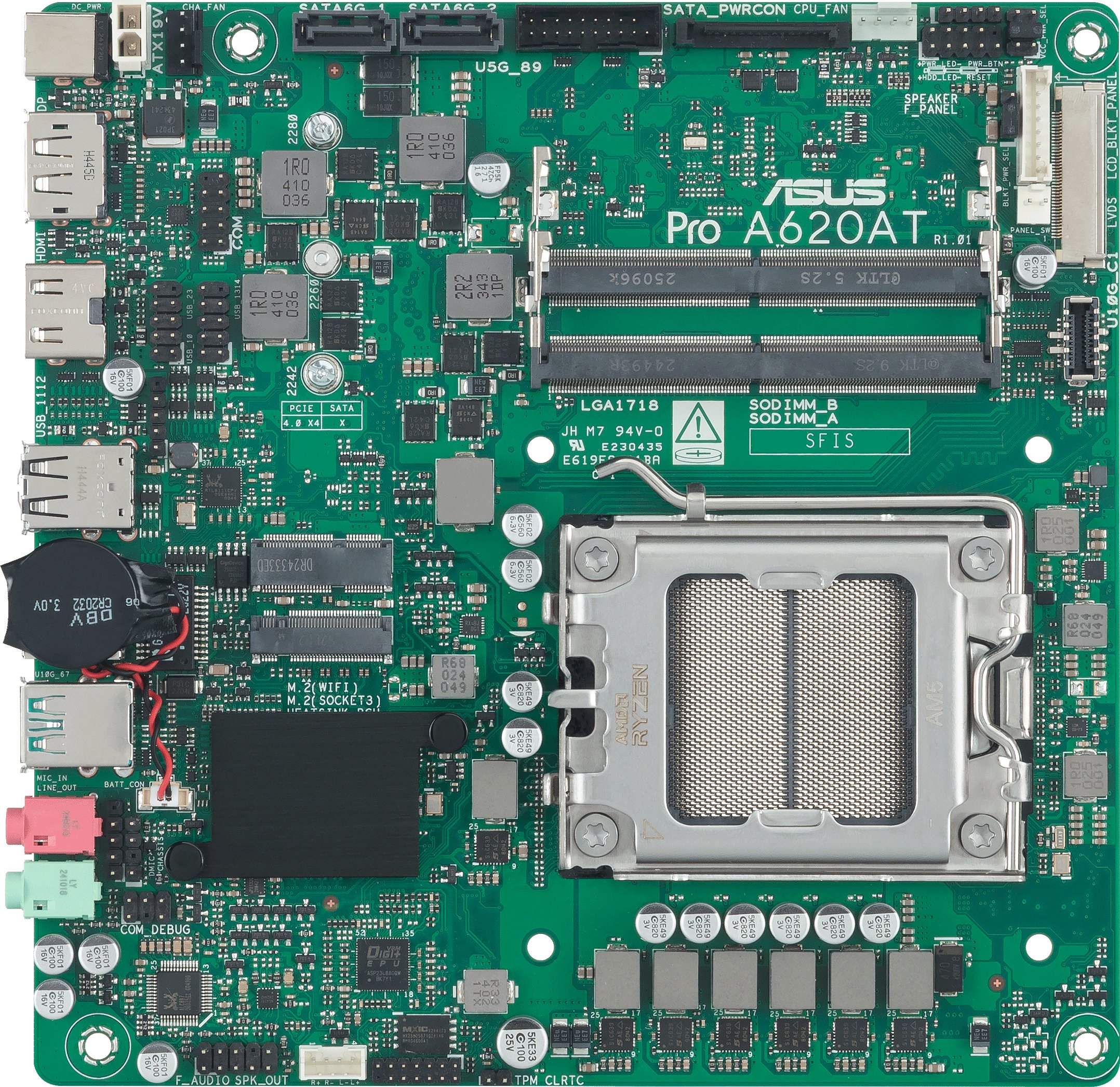 Pllakë amë ASUS A620A 90MB1L5M M0EAYC, AMD AM5, DDR5, Mini ITX