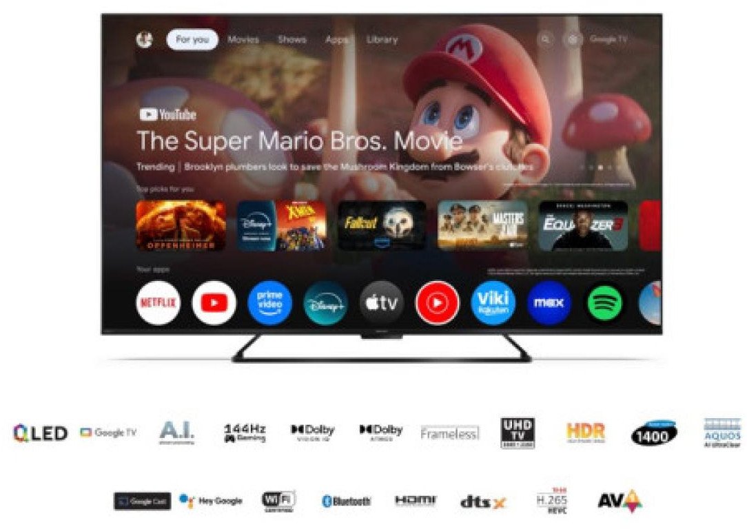 Televizor Sharp 55HL4265E, 55", 4K UHD, Smart Google TV, i zi