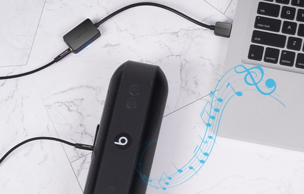 Звучна картичка Vention CDYB0, USB 2.0, влез за микрофон и излез за аудио, црна