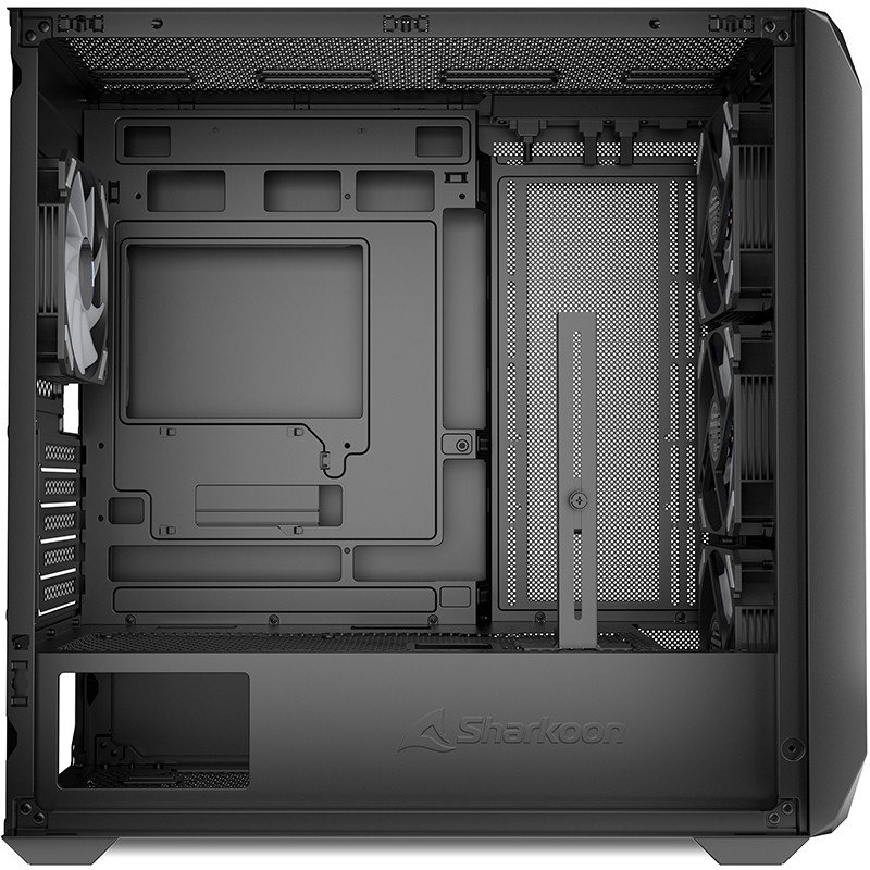 Kullë PC Sharkoon MK3 RGB, Micro Tower, me ndriçim RGB, e zezë