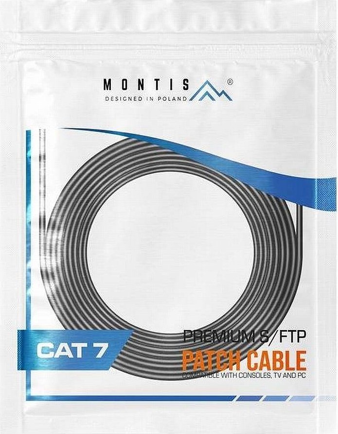 Kabllo rrjeti Montis MT041 10m, Cat 7 S FTP, RJ45