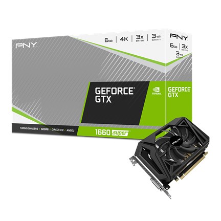 Kartë grafike PNY Technologies NVIDIA GeForce GTX 1660 SUPER, 6 GB GDDR6, VCG16606SSFPPB