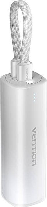 Power bank Vention 5000mAh, 20W, USB C dhe Lightning, gri