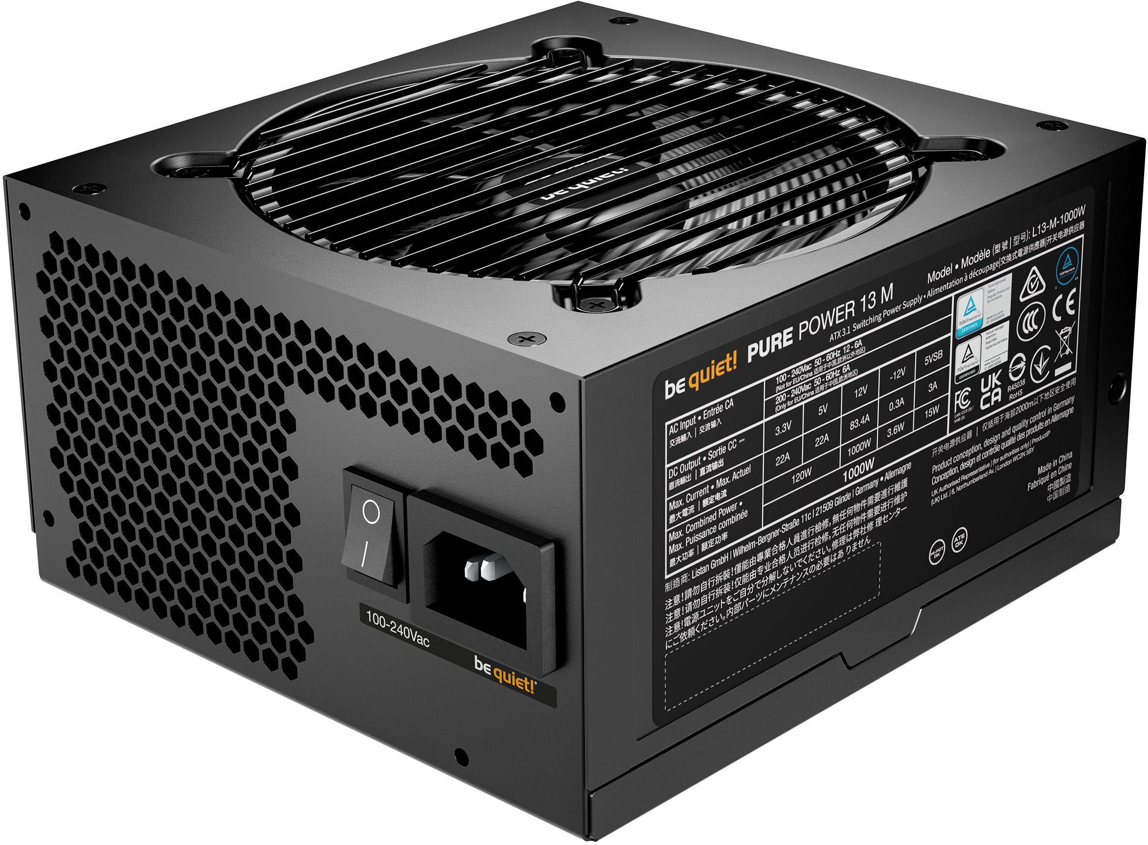 Furnizues energjie Be Quiet Pure Power 13 M, 1000W, 80 Plus Gold, i zi