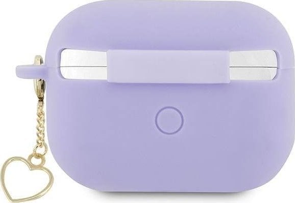 Mbulesë Guess Heart Charm GUAP2LSCHSU për Apple AirPods Pro 2, silikon, vjollcë