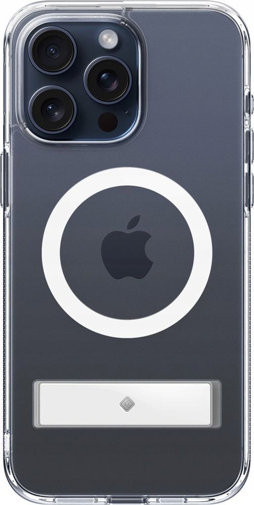 Mbulesë telefoni Spigen Caseology Capella MagSafe Kickstand, për iPhone 15 Pro Max, transparente e bardhë