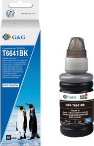 Bojë printeri G&amp;G për Epson Ecotank C13T66414A, e zezë