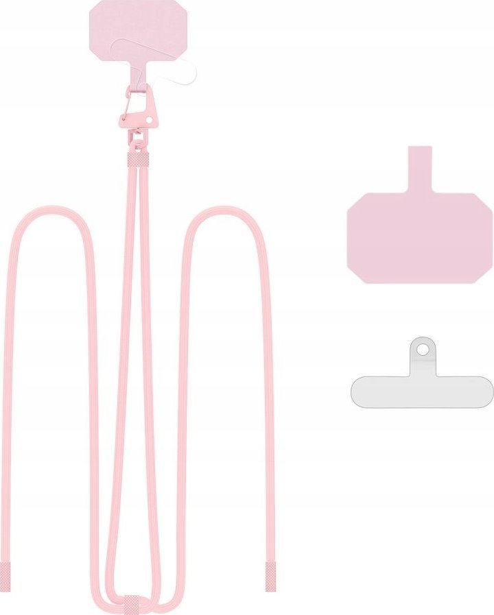 Rrip crossbody për telefon Tech-Protect C5S Rope, i rregullueshëm, Baby Pink