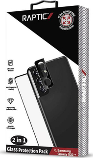 Paketë mbrojtëse X-Doria Raptic Glass, xham i temperuar 0.33mm, kapak kamere, për Samsung Galaxy S22+