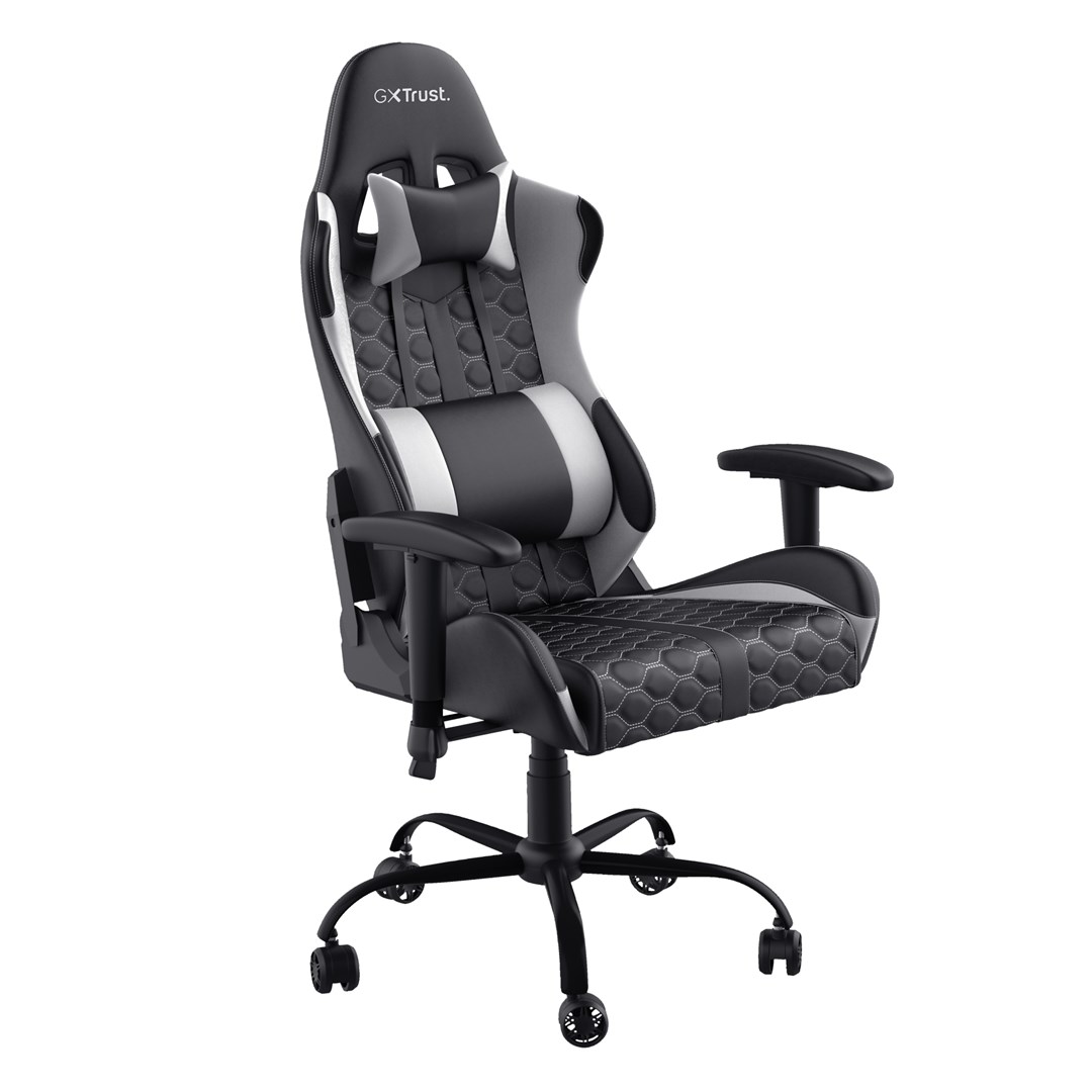 Karrige gaming Trust GXT 708W Resto, 134cm, 150kg, e zezë/bardhë