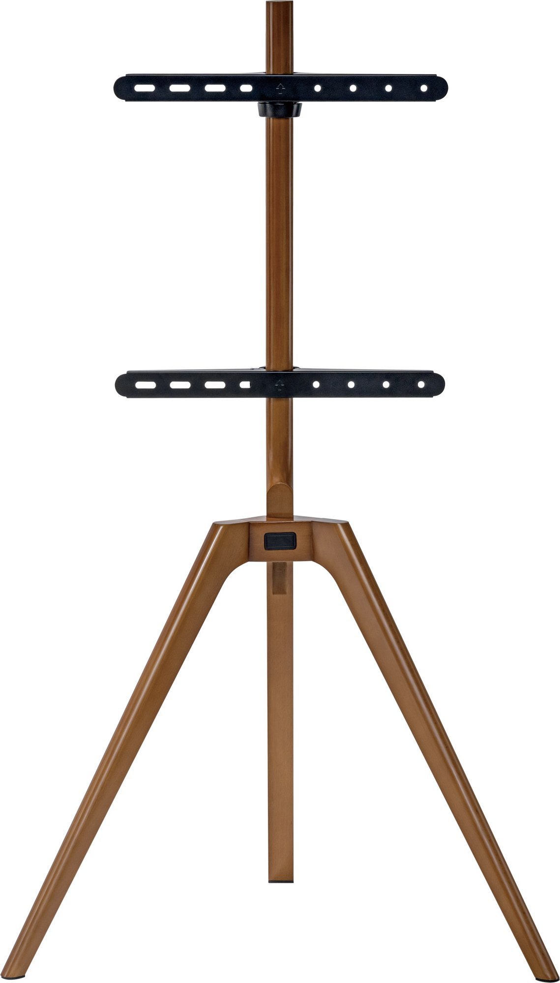 Qendrim dyshemeje për TV InLine Woodstand, tripod, 45-65", dru arre, kafe