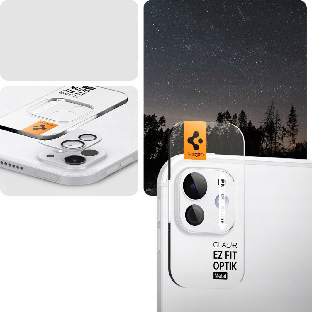 Mbrojtësja e lentes së kamerës Spigen Glas.tR EZ Fit Optik Metal për iPad Pro 11" / 13" 2024, e argjendtë