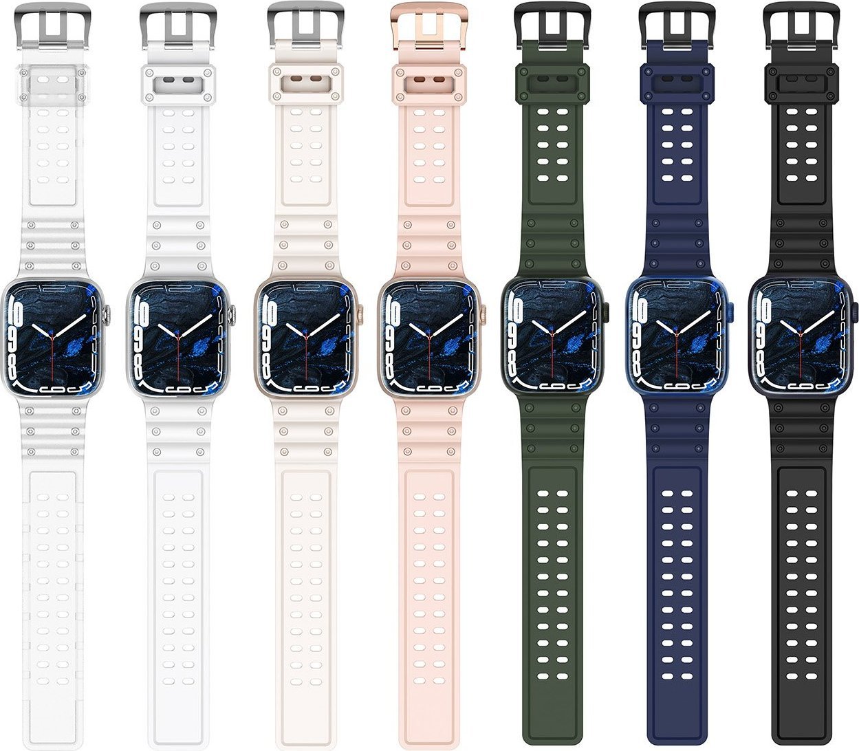 Rrip ore Apple Hurtel Strap Triple Protection, për Apple Watch 41 40 38 mm, navy blue