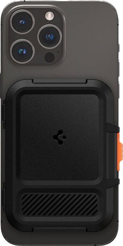 Portofol magnetik Spigen Lock Fit MagFit, për iPhone MagSafe, deri 6 karta, i zi