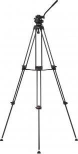 Tripod video Fotopro DV-2, alumin, kapacitet i lartë ngarkese, i zi