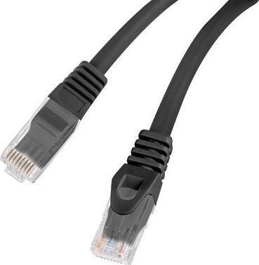 Kabllo rrjeti Lanberg Patchcord CAT6 UTP LSZH, 0.5m, 10 Gb/s, e zezë