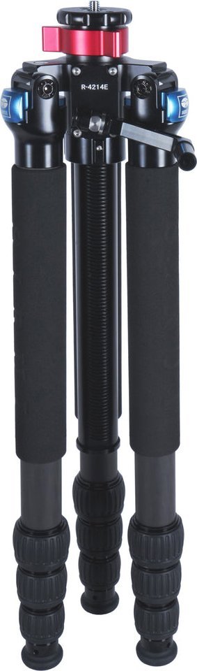 Tripod fotografik SIRUI R4214E, fibra karboni, kolonë qendrore me ingranazh, i zi