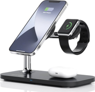 Karikues wireless RealPower ChargeAIR Mag, USB Type C, për smartphone dhe smartwatch, i zi