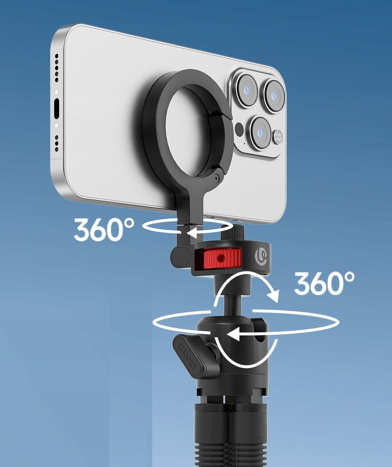 Tripod fleksibël magnetik Ulanzi MT30, kompakt, për kamera dhe telefona, i zi