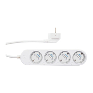 Prizë zgjatuese smart Shelly Power Strip Gen4, 4 dalje, Wi‑Fi Zigbee Matter, e bardhë