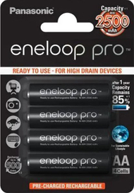 Bateri rimbushëse Panasonic Eneloop Pro HR06 AA, NiMH, 2500mAh, set 2 copë