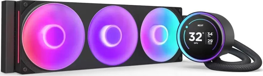 Ftohës uji për procesor NZXT Kraken Elite 360 RGB, radiator 360mm, ekran IPS 2.72", i zi